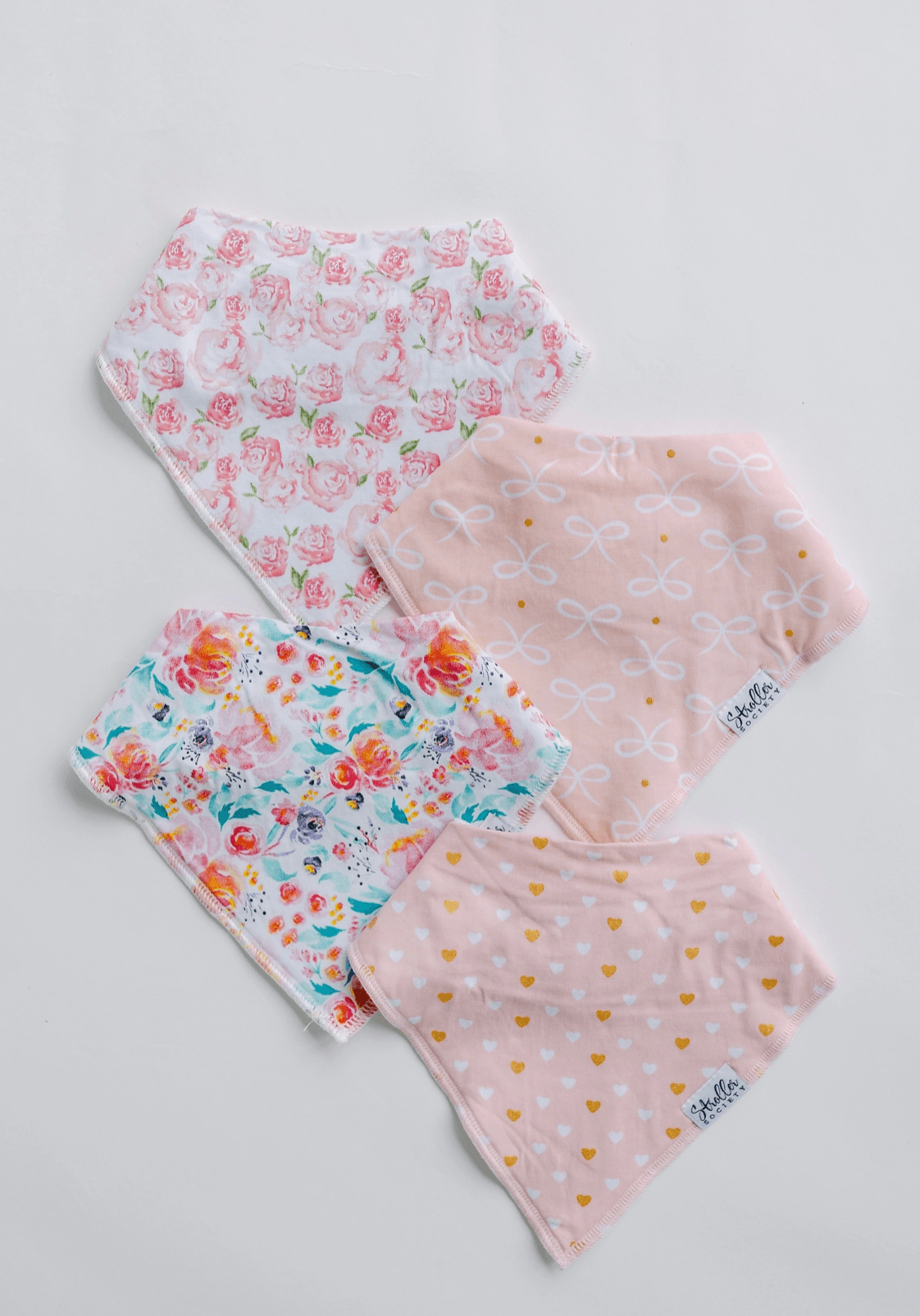 Baby Bandana Bibs - Flowers, Hearts and Bows baby essentials Maple & Co. Boutique   