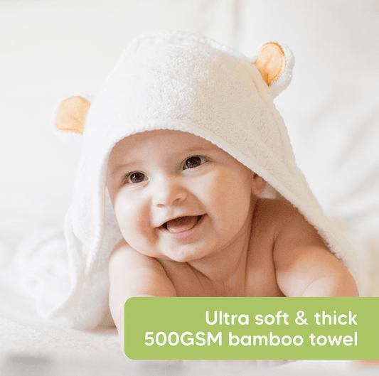 Bamboo Baby Hooded Towel (Bear) Bath Maple & Co. Boutique Bear  