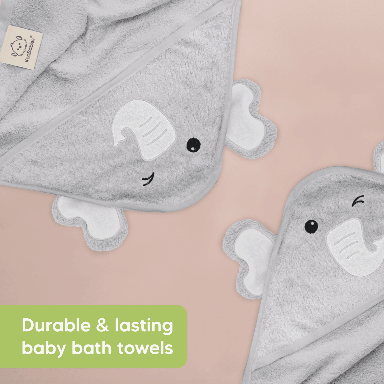 Bamboo Baby Hooded Towel (Elephant) Bath Maple & Co. Boutique   