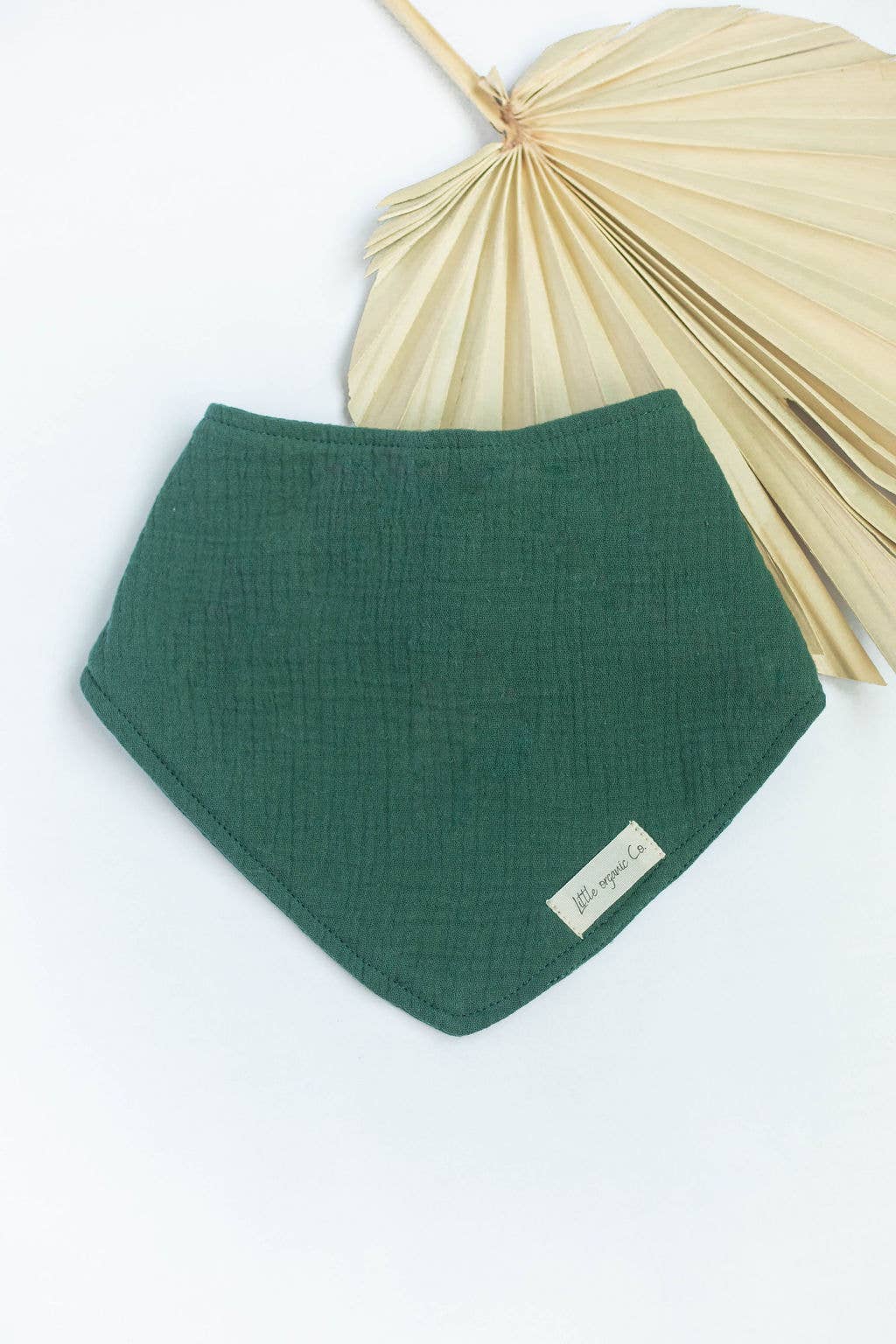 Organic Bandana Baby Bibs (Soft Muslin Fabric) Baby Accessory Maple & Co. Boutique Green  