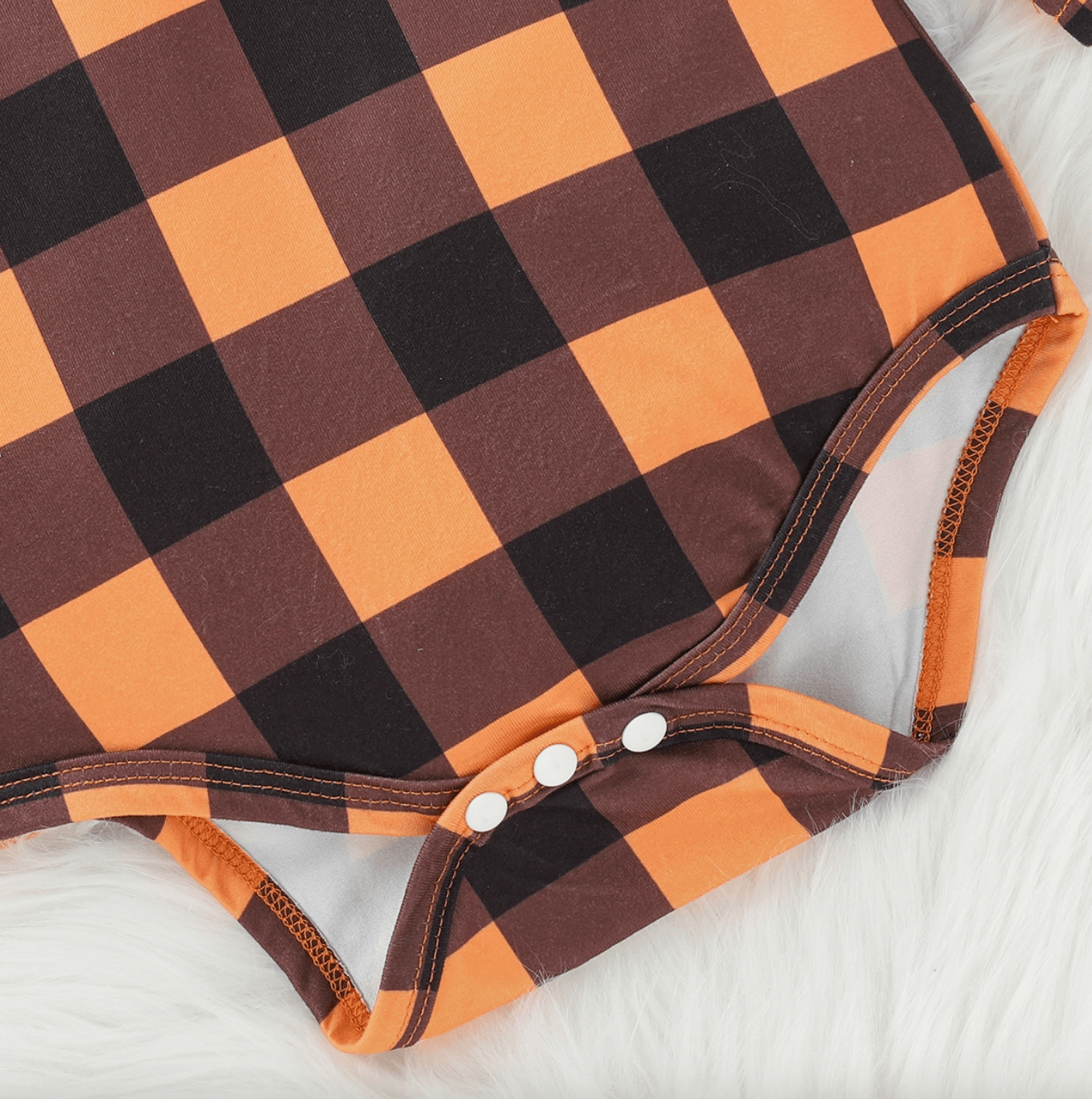 Halloween Plaid Ruffle Set Baby Clothes Maple & Co. Boutique   