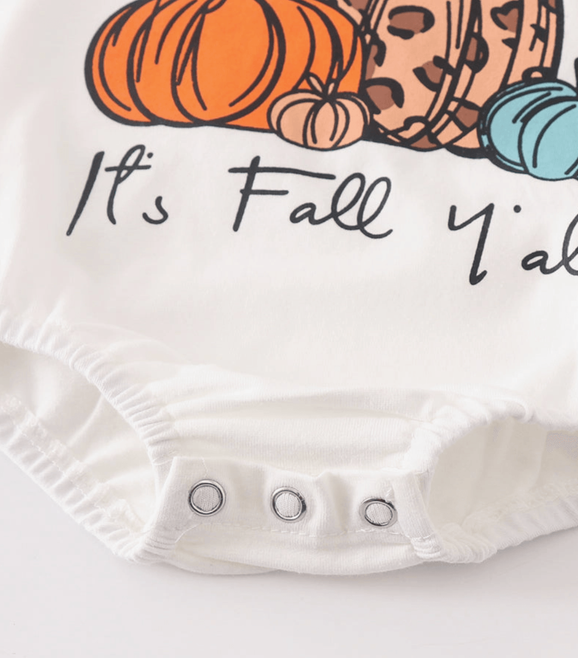 It's Fall Y'all Pumpkin Baby Romper Baby Onesie Maple & Co. Boutique   