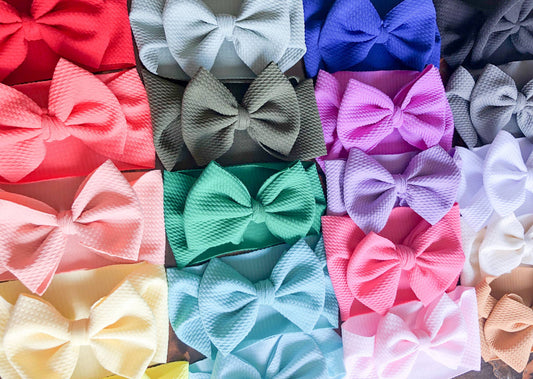 Solid Baby Headwrap Bow Baby Accessory Maple & Co. Boutique   