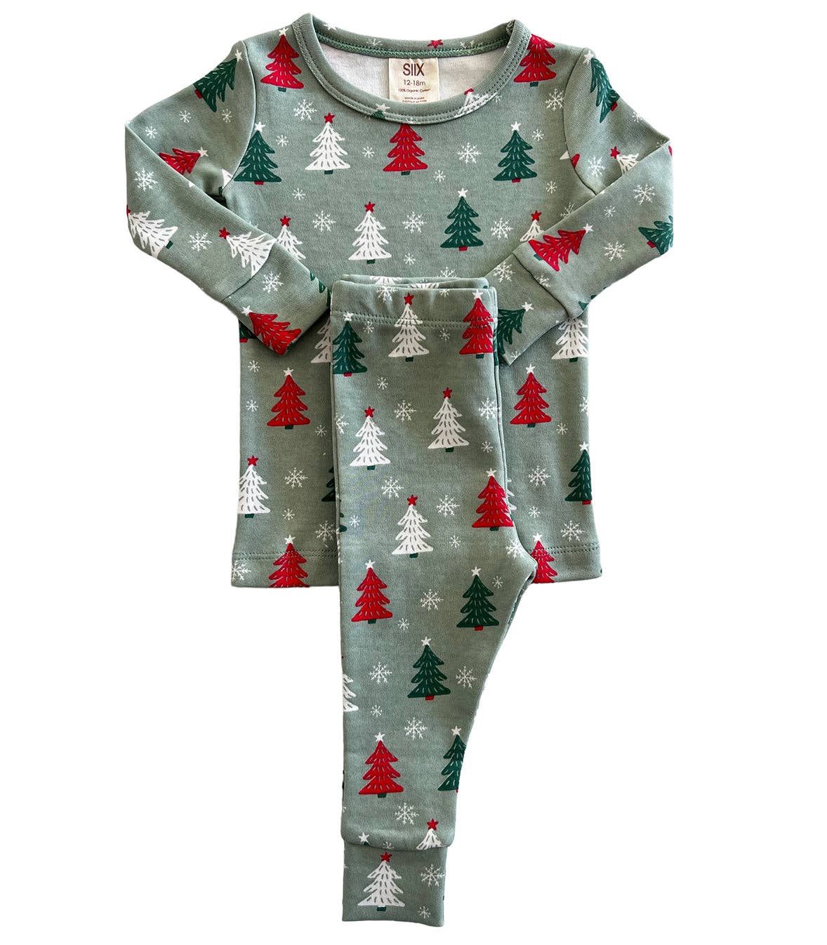 Christmas Trees 2-Piece Set Kids pajamas Maple & Co. Boutique   