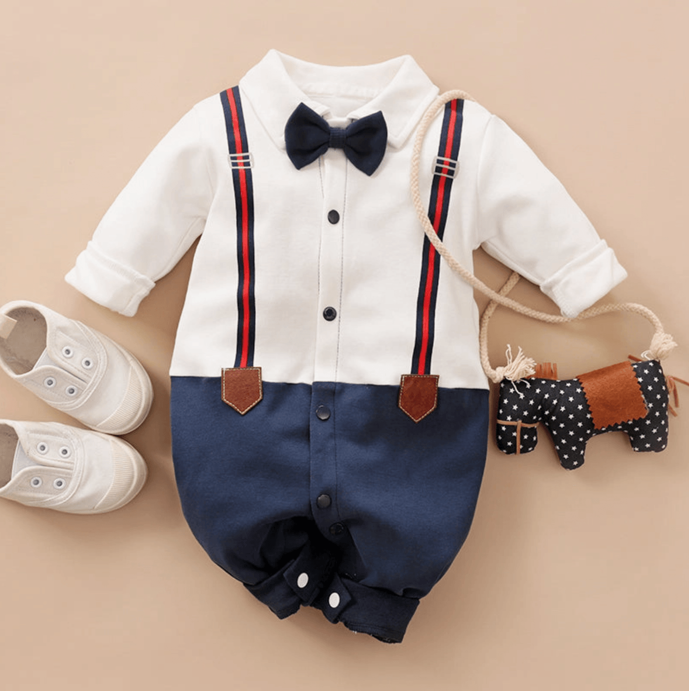 Baby Boy Dress Suit Baby Clothes Maple & Co. Boutique 9M-12M White Top  