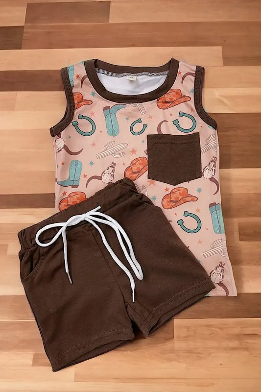 Country Boy Outfit Kids Clothes Maple & Co. Boutique 12-18M  