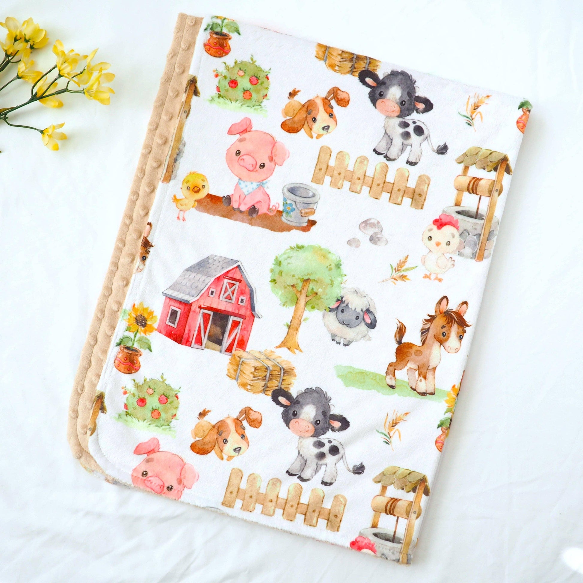 Farm Animals Blanket Blanket Maple & Co. Boutique   