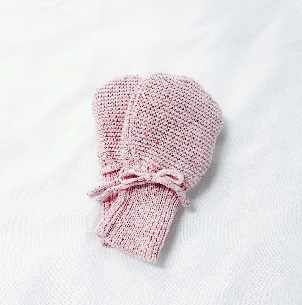 Knit Mitts Baby Accessory Maple & Co. Boutique Strawberry (0M-12M)  
