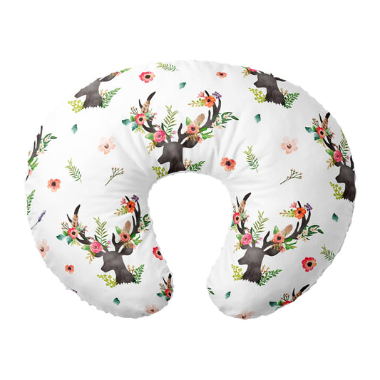 Nursing Pillow Cover (Floral Deer) baby essentials Maple & Co. Boutique   