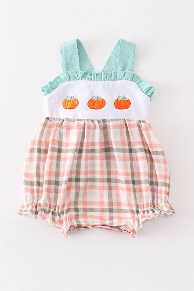 Plaid Pumpkin Onesie Baby Onesie Maple & Co. Boutique 6M  