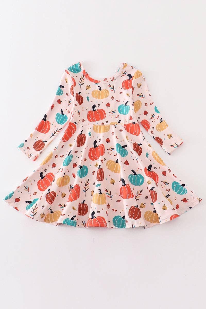 Pumpkin Dress Kids Clothes Maple & Co. Boutique 2T  